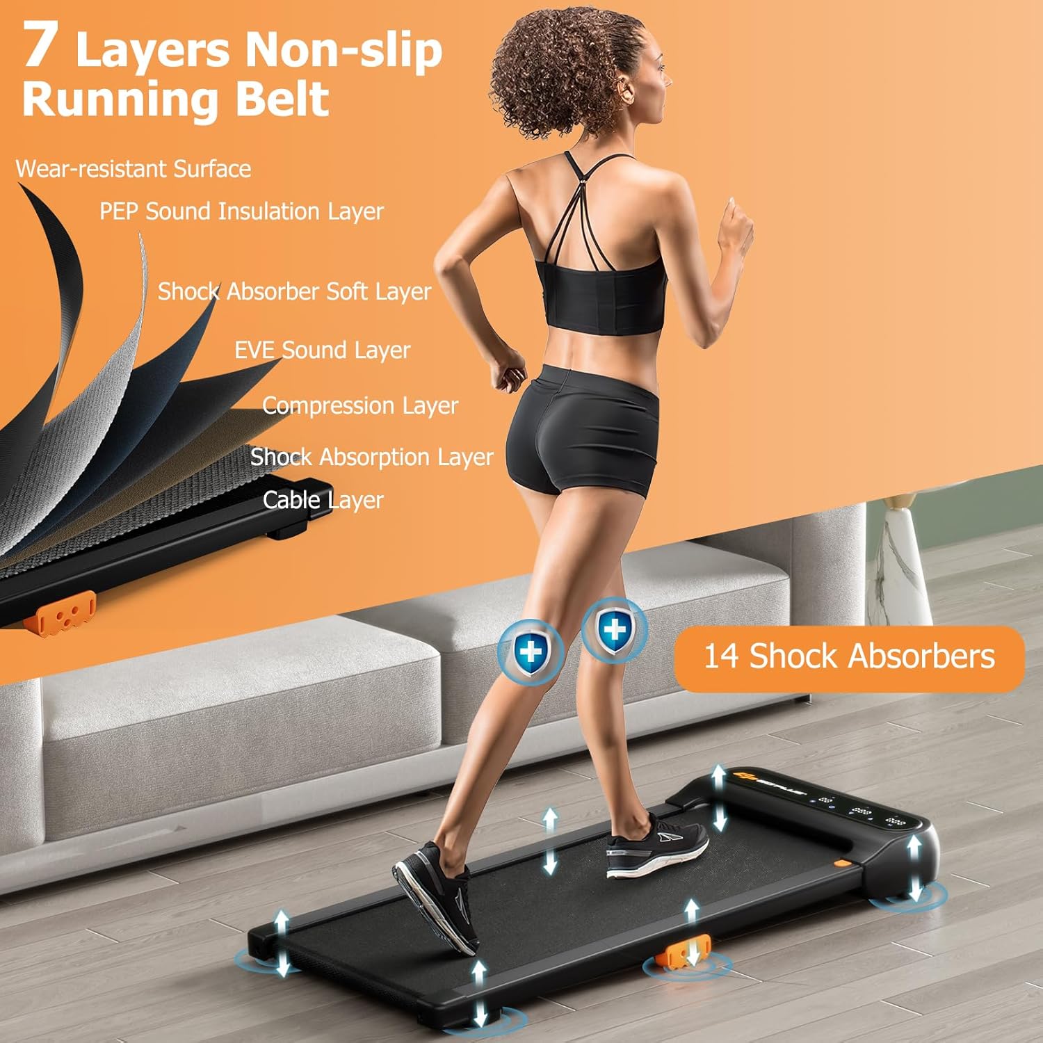 Goplus Walking Pad, Under Desk Treadmill for Home and Office, Walking Pad Treadmill Under Desk with 265 lbs Capacity, 12 Preset Programs, Watch-Like Remote Control, LED Touch Screen, Installation-Free