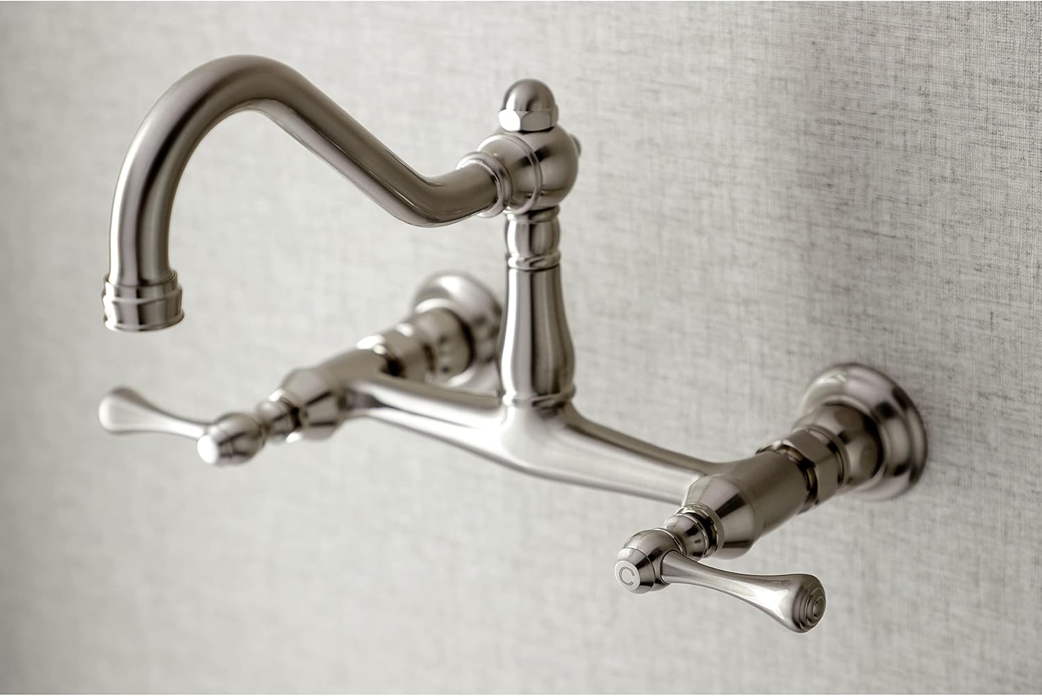 Kingston Brass KS3248BL Wall Mount Bathroom Faucet, Brushed Nickel