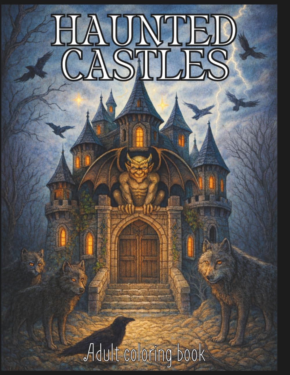 HAUNTED CASTLES - Anti Stress and relaxing coloring book: COLORING BOOK FOR ADULTS