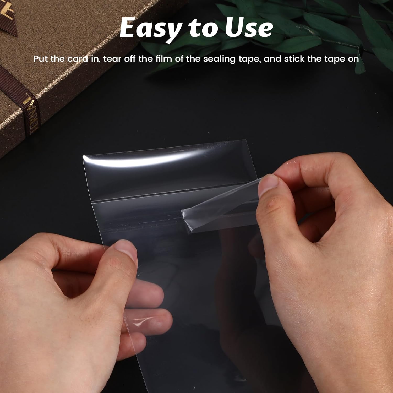 100 Pcs Graded Card Sleeves, 3.6" x 5" Sealable Card Protector Sleeves, Soft Prevents Scratches Trading Card Sleeve, Exact Fit Sports Cards Sleeves for Baseball, Football, Gaming