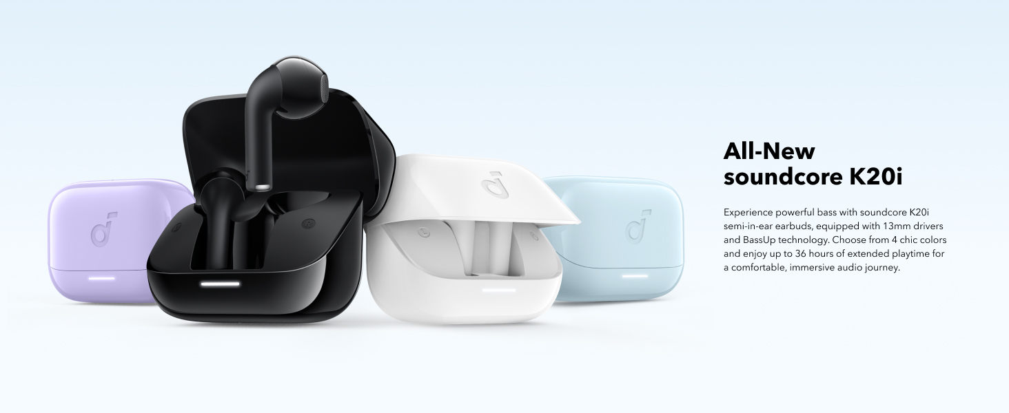 Amazon.com: Soundcore K20i by Anker, Semi-in-Ear Earbuds