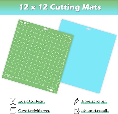 Miniatura 4 de HTVRONT Variedad de alfombrillas de corte para Cricut, paquete de 2 alfombrillas de corte de 12 x 12 pulgadas para Cricut MakerMaker 3Explore