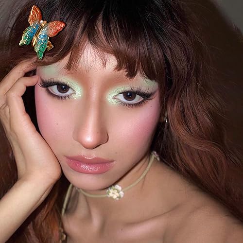 Miniatura 6 de Hapdoo 6 pines coloridos de mariposa sin doblar, accesorios de metal lindos de mariposa, pasadores de mariposa voladores para mujeres y niñas