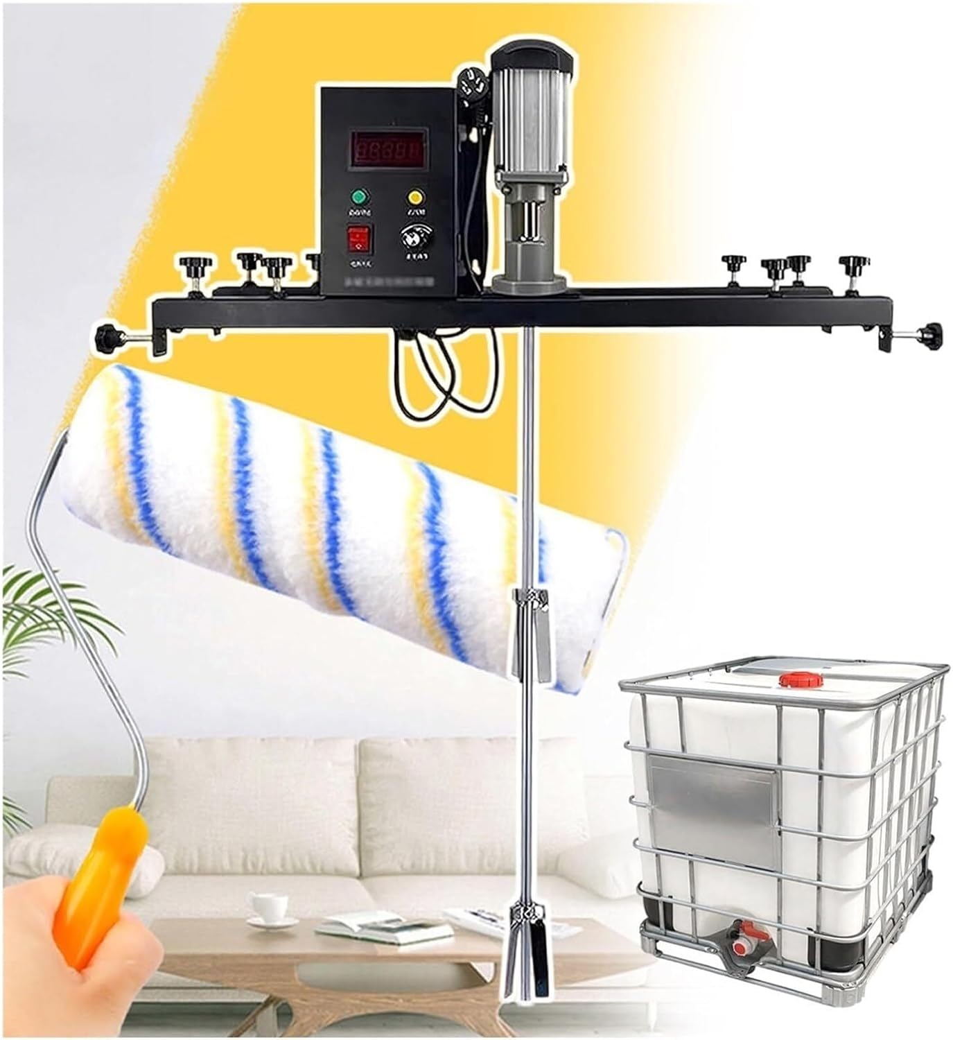 Agitator, 980W Electric Tank Mixer Machine, Commercial 1Ton Paint Stirring Machine With Reducer, Paint Mixing Equipment,