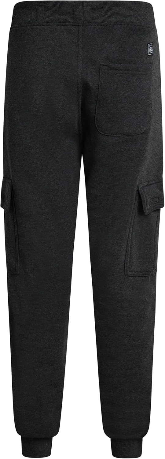Southpole Men's Basic Active Cargo Jogger Pants, Fleece & Tech Woven Nylon - Image 8