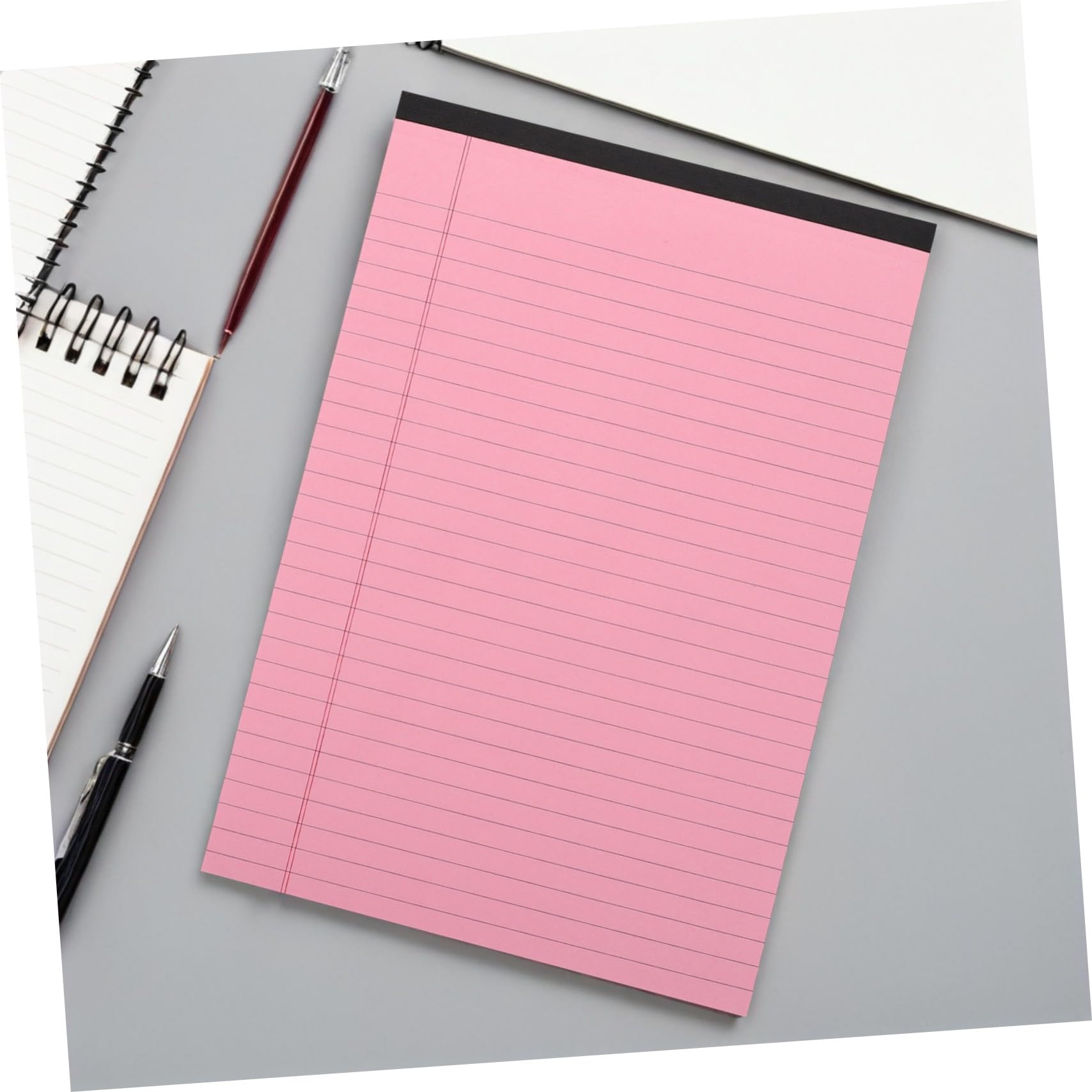 ABOOFAN 4 Pièces Bloc-notes Rose Déchirable Cahier à Lignes Horizontal Réutilisable pour Bureau École Réunions Notes Organisées