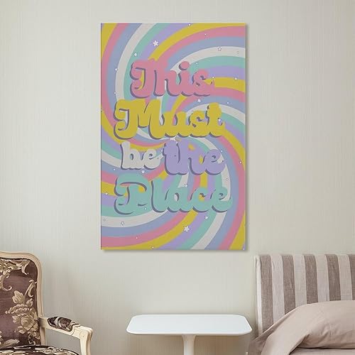 Miniatura 7 de This Must Be The Place Art Print, 90s Inspired Poster, Pop Art 90s Home Wall Decor, 90s Candy Color Wall Hanging, Y2k Retro Swirl Poster Poster