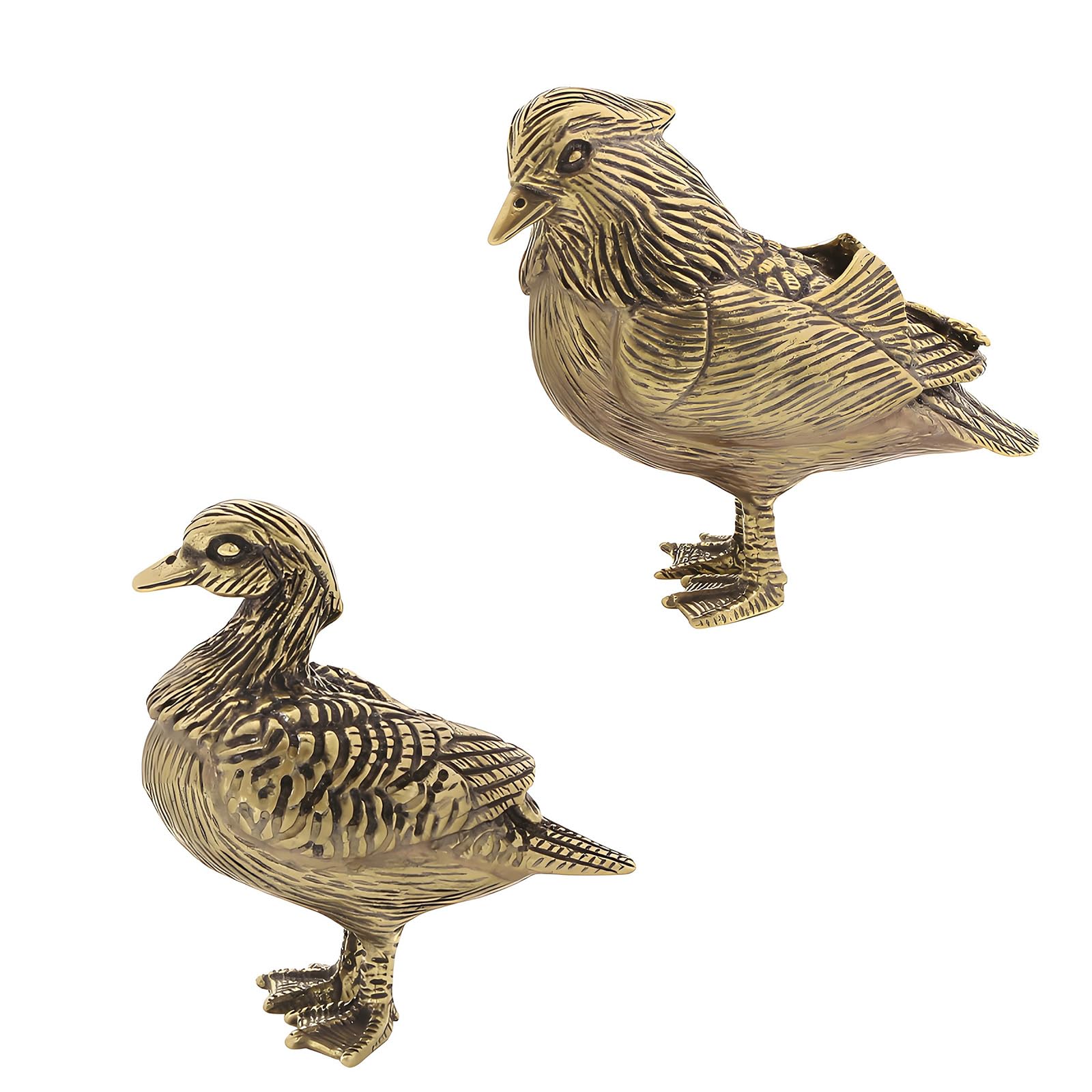 Giocose anatre mandarine sculture in metallo decorazione adatta per uso interno esterno Decorazione per amore vecchia coppia