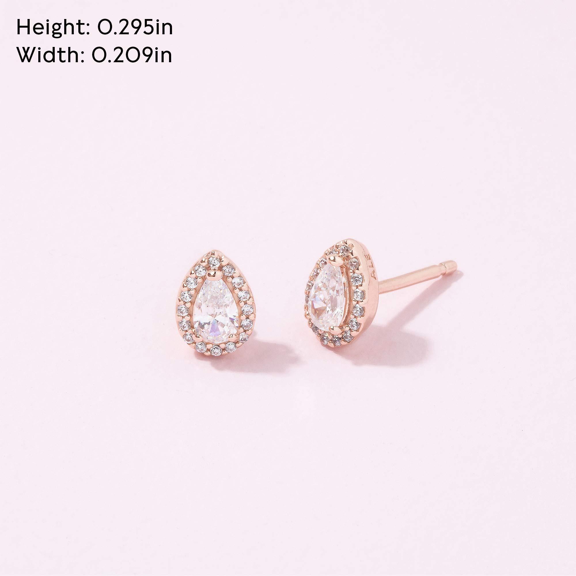 Pandora Teardrop Halo Stud Earrings Timeless Jewelry Gift For