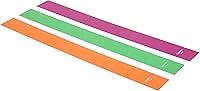 Amazon Basics Resistance Bands Set of 3 - Latex-Free TPE for Strength Training, Stretching & Exercise - Orange/Green/Pink