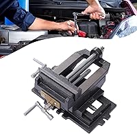 Vista 1 de Prensa de taladro de tornillo de banco cruzado de 6 pulgadas, prensa de fresado de banco negro, herramienta de sujeción para soporte de tornillo