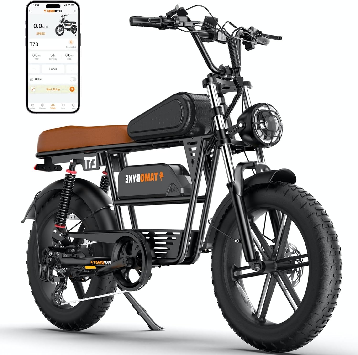 T73 Moped Style Electric Bike