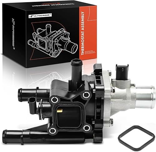 A-Premium - Full Aluminum Coolant Thermostat and Housing Assembly with Sensor - Compatible with Chevy Cruze, Limited, Trax, Sonic - 1.8L 1.6L -