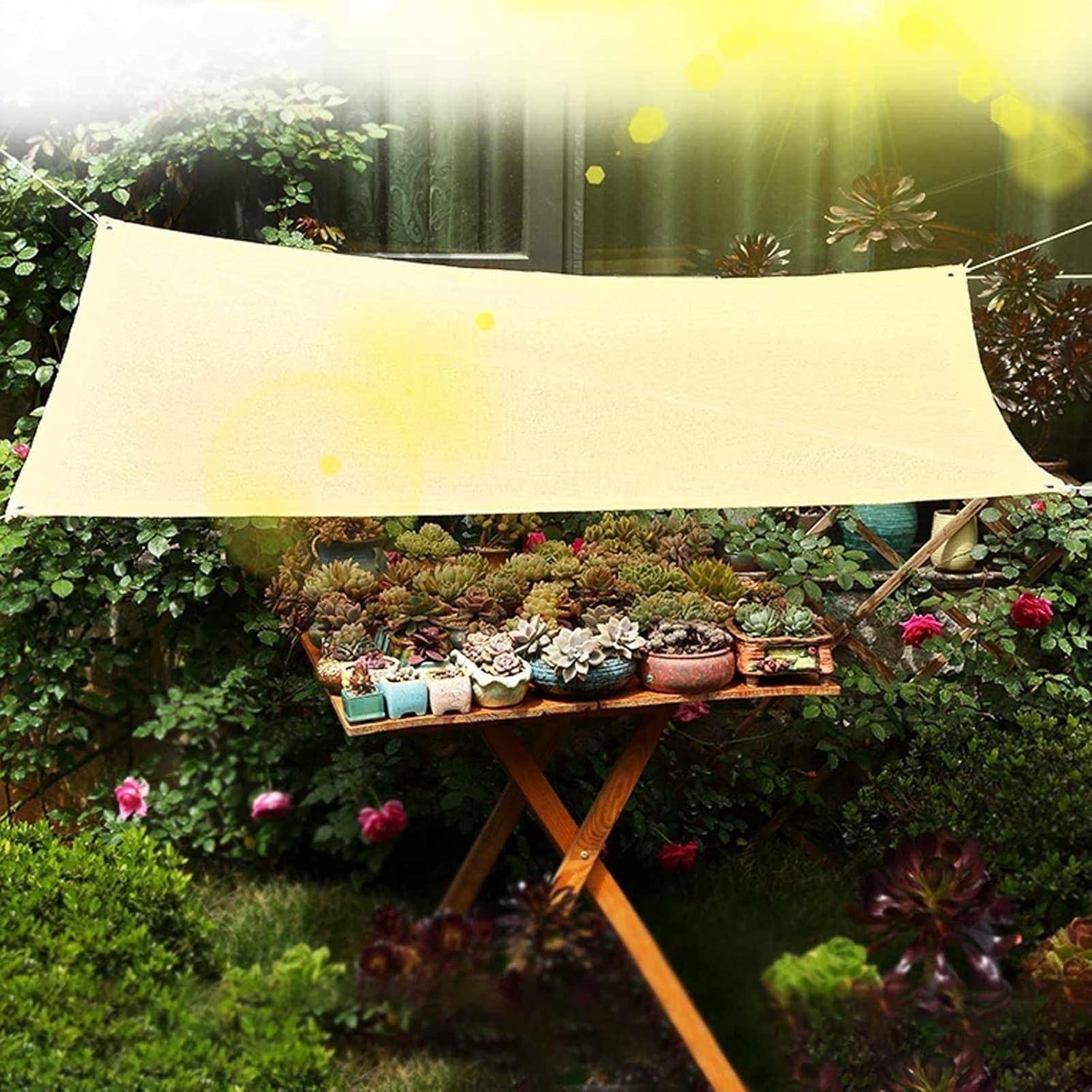 85% Shading Rate Shade Cloth Garden Shade Mesh Netting Outdoor Sun Shade Cover with Grommets for Outdoor Balcony Patio Courtyard(2x3.0m/6.6'x9.8')