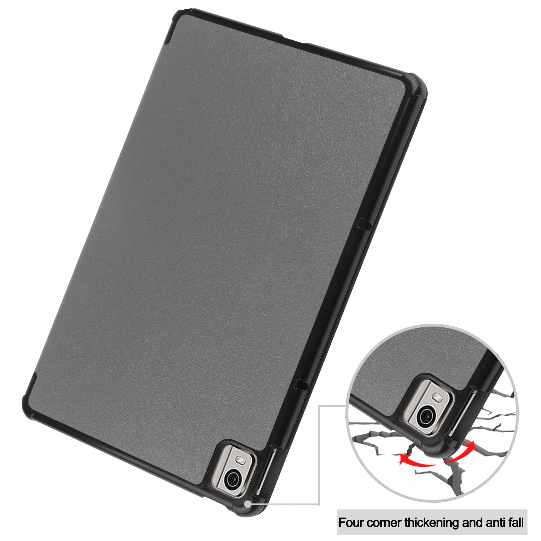 Per Nokia T21 Tasca Con Cerniera Custodia In Pelle PU, Chiusura Con Fascia Elastica Supporto Per Carte Di Credito Tablet Cover Yuhao