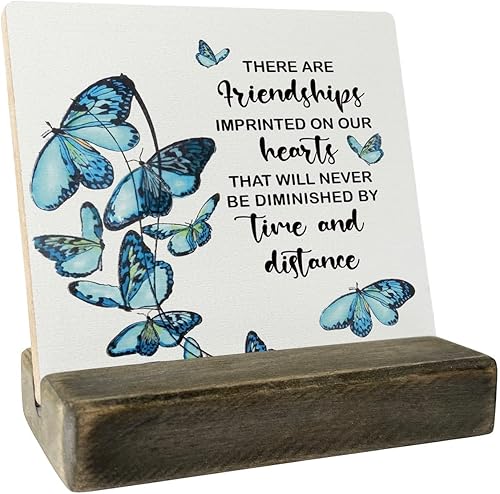 Regalo de placa de madera para amigos hay amistades impresas en nuestros corazones que nunca se reducirán por el tiempo y la distancia placa con disponible en Yaxa Colombia