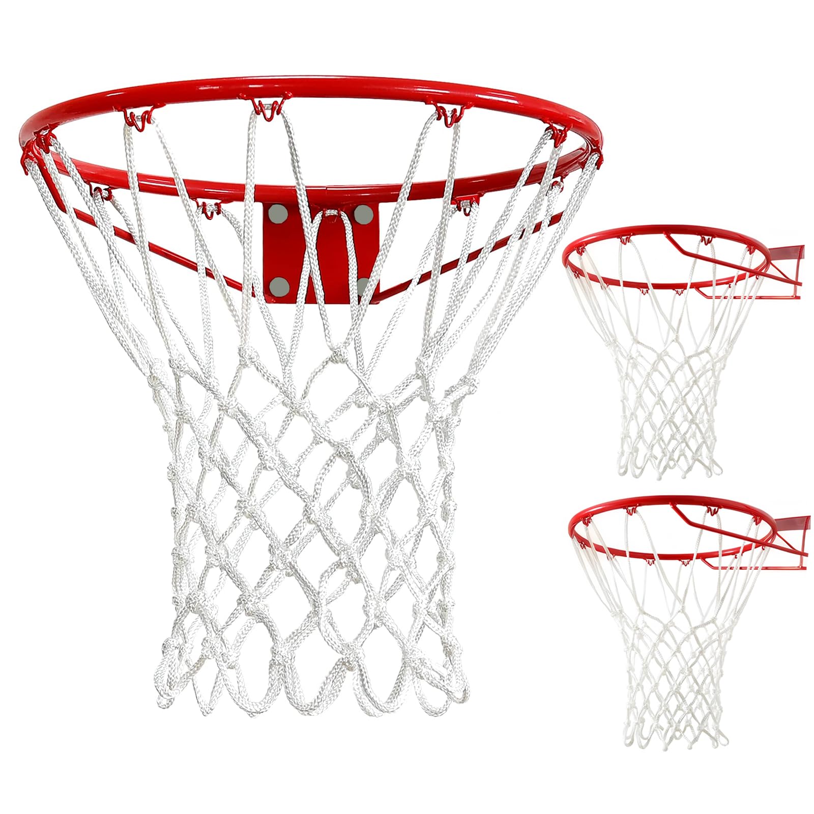 2 Pack Outdoor Basketball Net（White + White）