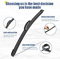 Vista 5 de Limpiaparabrisas de 24" + 19" con juegos de escobillas limpiaparabrisas traseras de 15", repuesto automotriz para Chevrolet Equinox 2005-2009, fácil