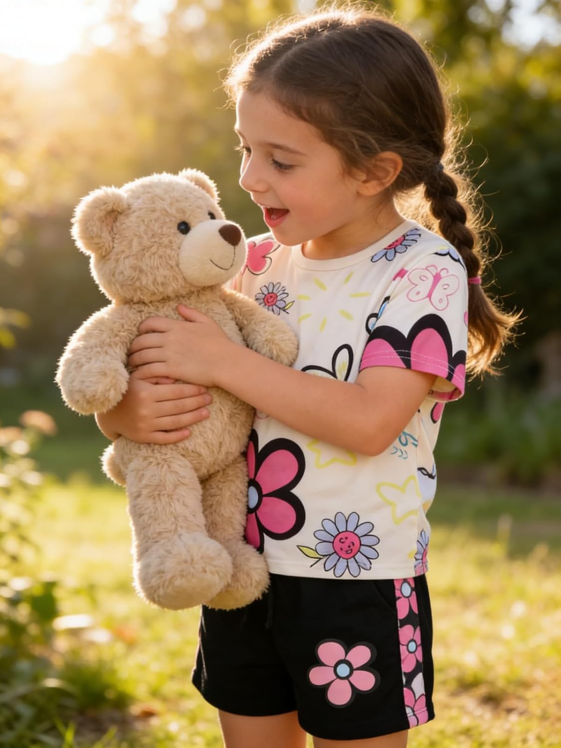 Toddler Girl Clothes Floral Printed Short-Sleeved Top and Shorts Clothing Set Little Girls Outfits Size 3-7 Years - Image 2