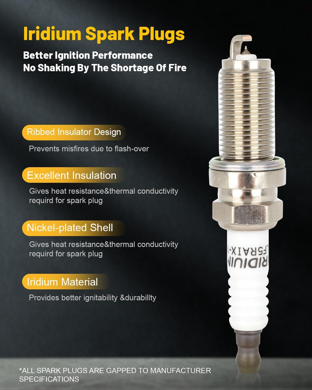 OCPTY 8 ignition coils with 8 iridium Spark Plugs fits UF-510 C1483 224487S015 for Nissan 2004 2005 2006 QX56 Titan 2005 2006 Armada 5.6L