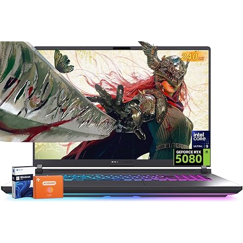ASUS ROG Strix G18 Gaming Laptop (2025), NVIDIA RTX 5080 16GB GDDR7, Intel Ultra 9 275HX(Beat i9), 18 inch 240Hz 3ms 2.5K, WiFi 7, 64 GB DDR5, 2 TB SSD, Windows 11 Pro, w/Accessories