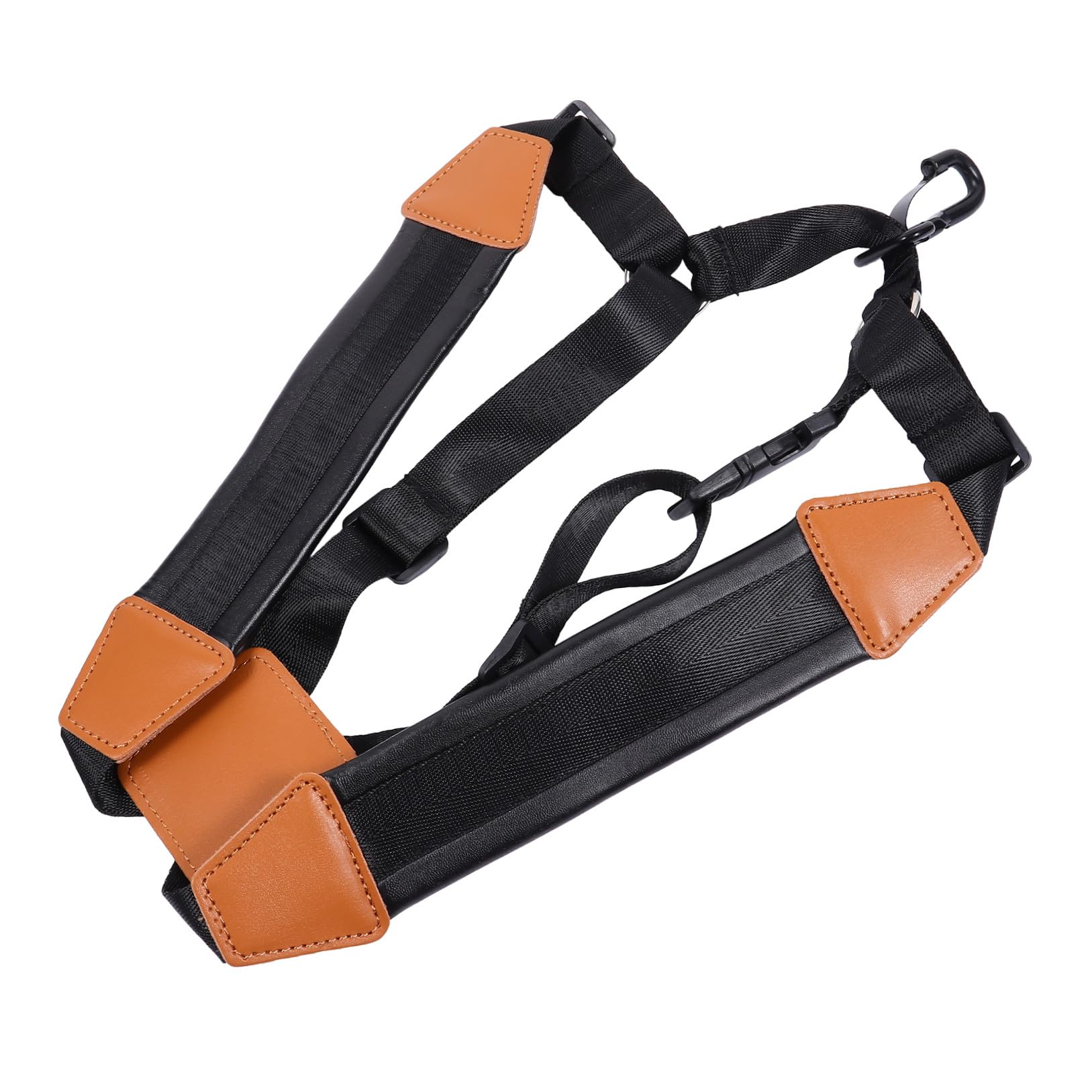 ibasenice 3pièces Harnais De Saxophone Padded Bandoulière Pour Alto Et Ténor Noir