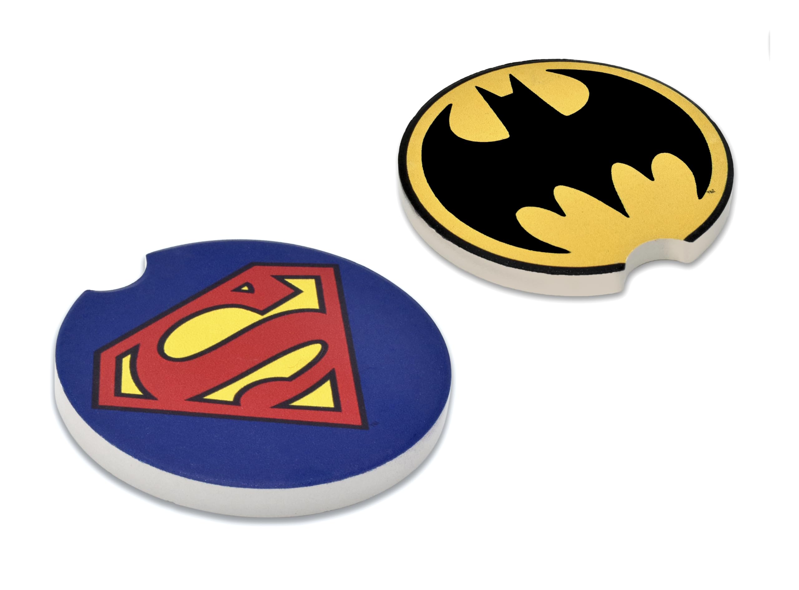 Dessous de verre voiture en céramique DC Comics pour porte-gobelet universel auto