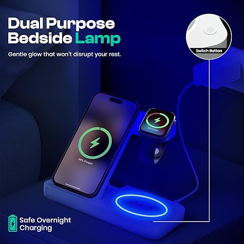 Miniatura 3 de Estación de carga inalámbrica 4 en 1 para iPhone, Apple Watch y AirPods - Cargador inalámbrico para iPhone Series 1615141312 - Apple iWatch Series