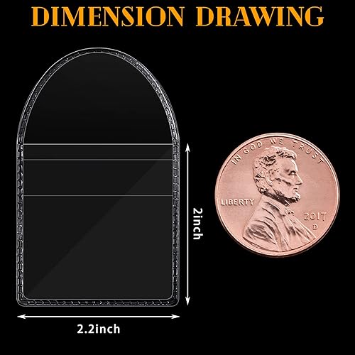 Miniatura 2 de 150 fundas para monedas de un solo bolsillo para coleccionistas, fundas individuales de plástico transparente, soporte para monedas, protector de