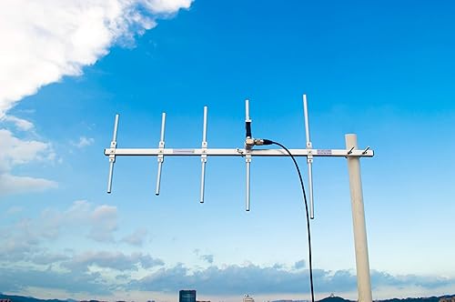 Miniatura 8 de HYS UHF Yagi Instalación portátil Antena al aire libre Estaciones base 9dBi UHF 27.6 inUHF 400-470 MHz 5 elementos Antenas para Motorolar Yaesu