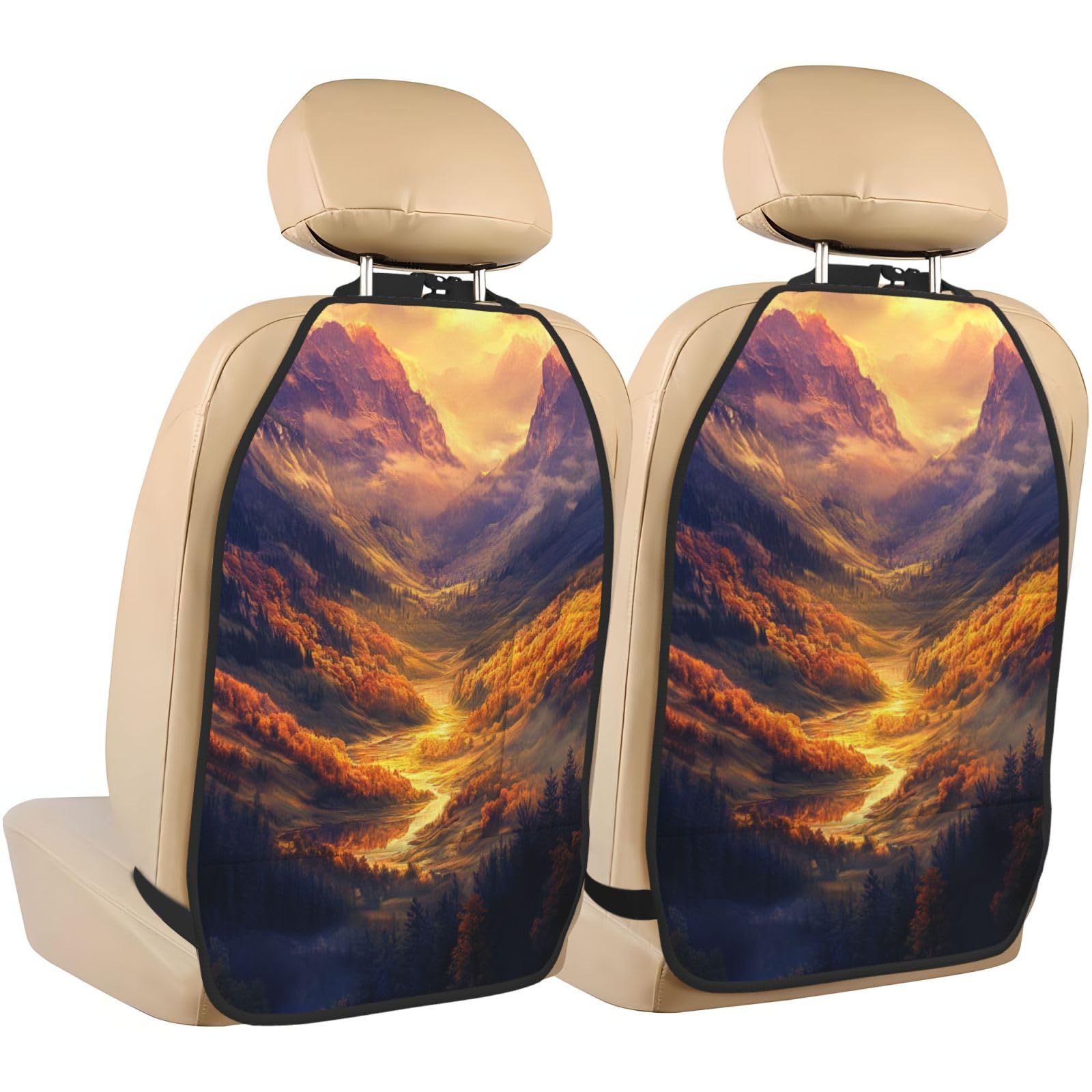 Protectores de asiento de coche universales Fantasy Autumn, fundas de respaldo organizadoras