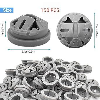 150 Pcs of 3/8-1/2 Inch Electrical Wire Box Connectors, Wire Connectors Push-in, for Romex Clamp Cable Connector, Non-Metallic Button Push Electrical Box Cable, Fits for 1/2 Inch Knockouts