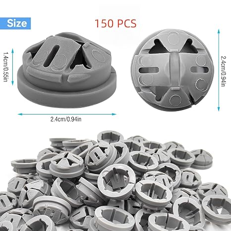 150 Pcs of 3/8-1/2 Inch Electrical Wire Box Connectors, Wire Connectors Push-in, for Romex Clamp Cable Connector, Non-Metallic Button Push Electrical Box Cable, Fits for 1/2 Inch Knockouts