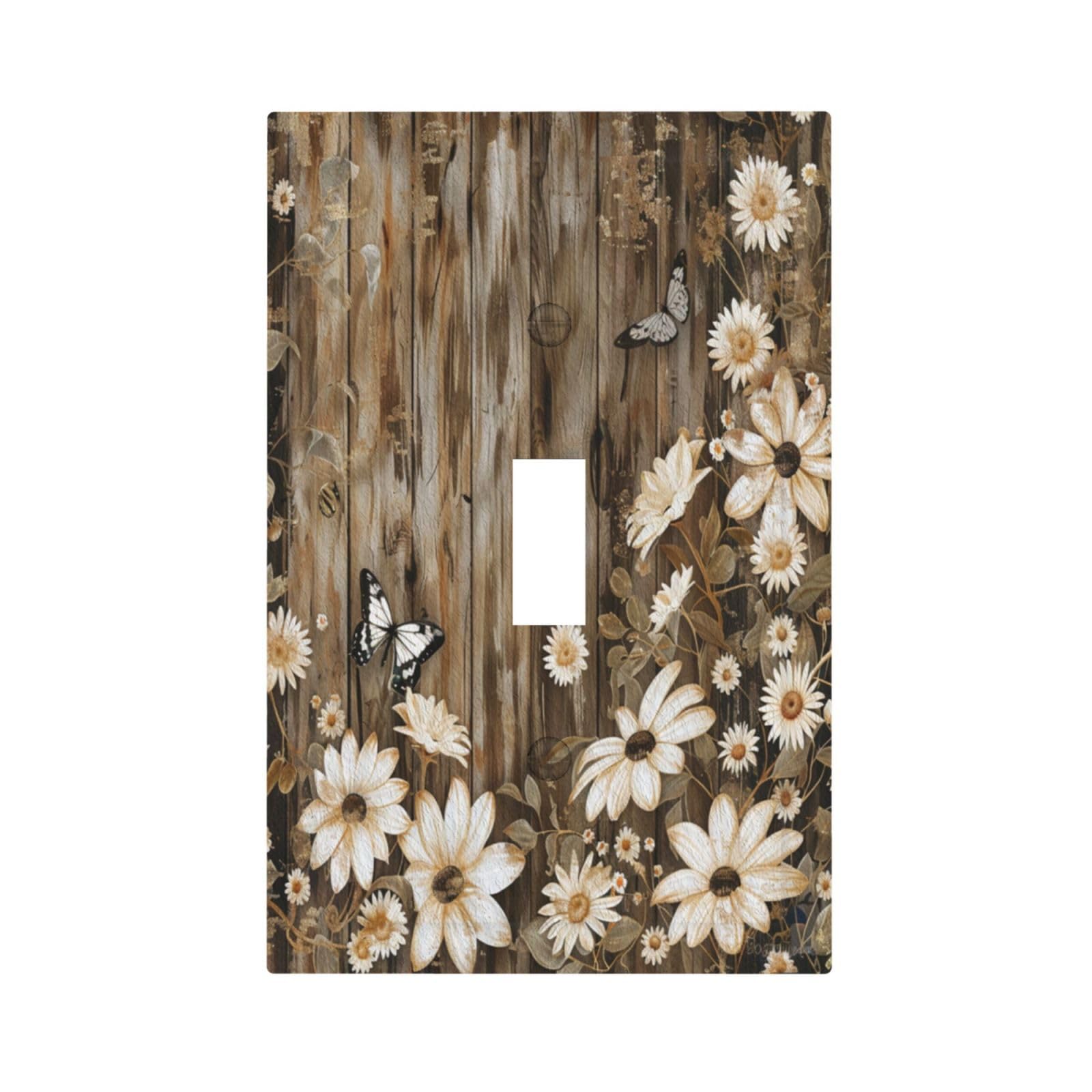 Rustic Wood Butterfly Wall Plate - Farmhouse Decor -1