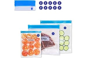 Vacuum Zipper Bags - 30 Reusable Double-Layer Storage Food-Grade Bags for Vacuum Sealing