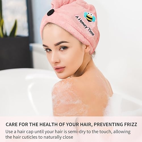 Miniatura 2 de QSMSJASMINE Toalla de microfibra para el cabello, 2 paquetes de turbantes para cabello mojado, cabello súper absorbente de secado rápido, toallas de