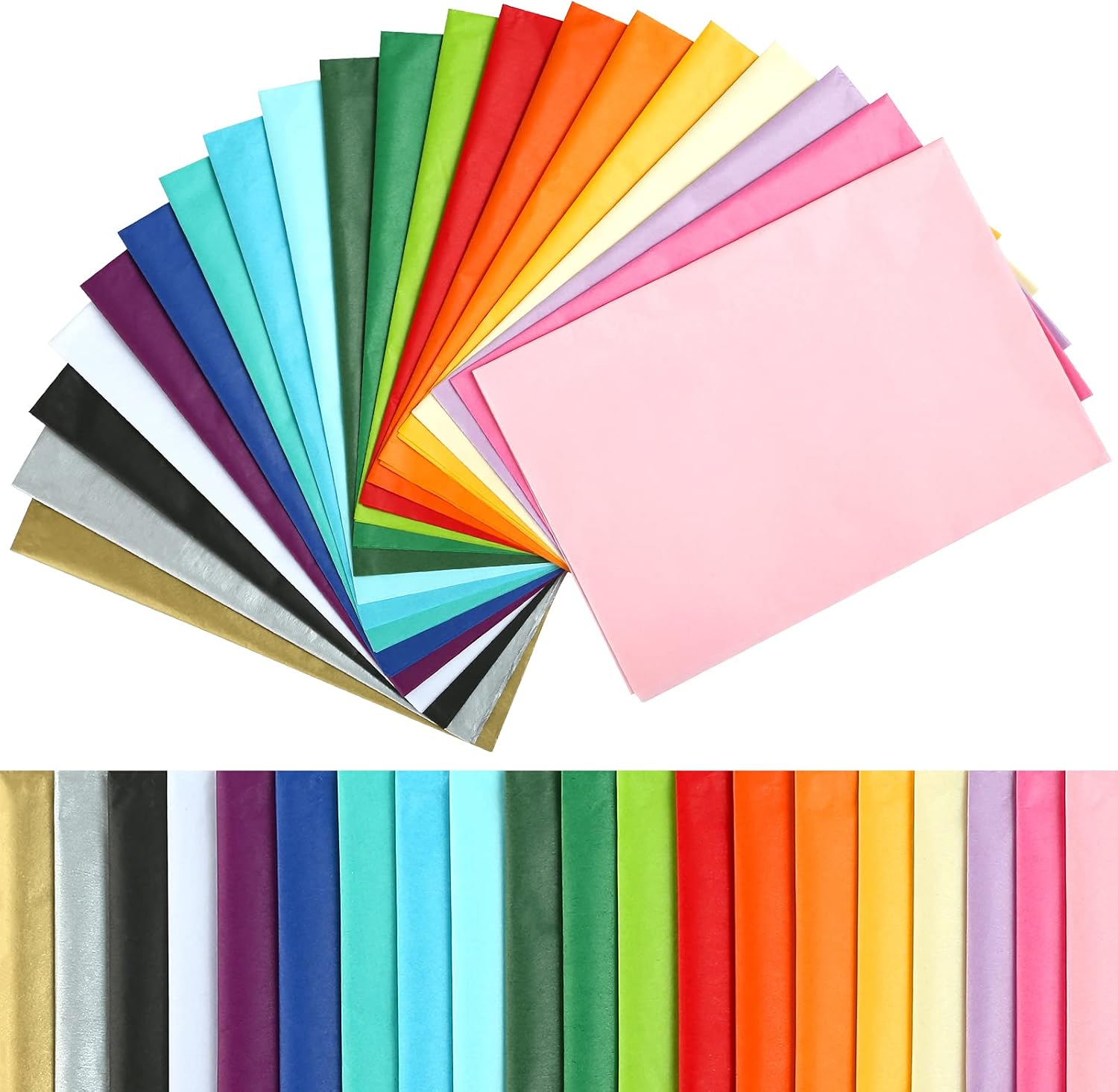 Naler 20 Colors 14"x20" Tissue Paper Bulk Rainbow Color