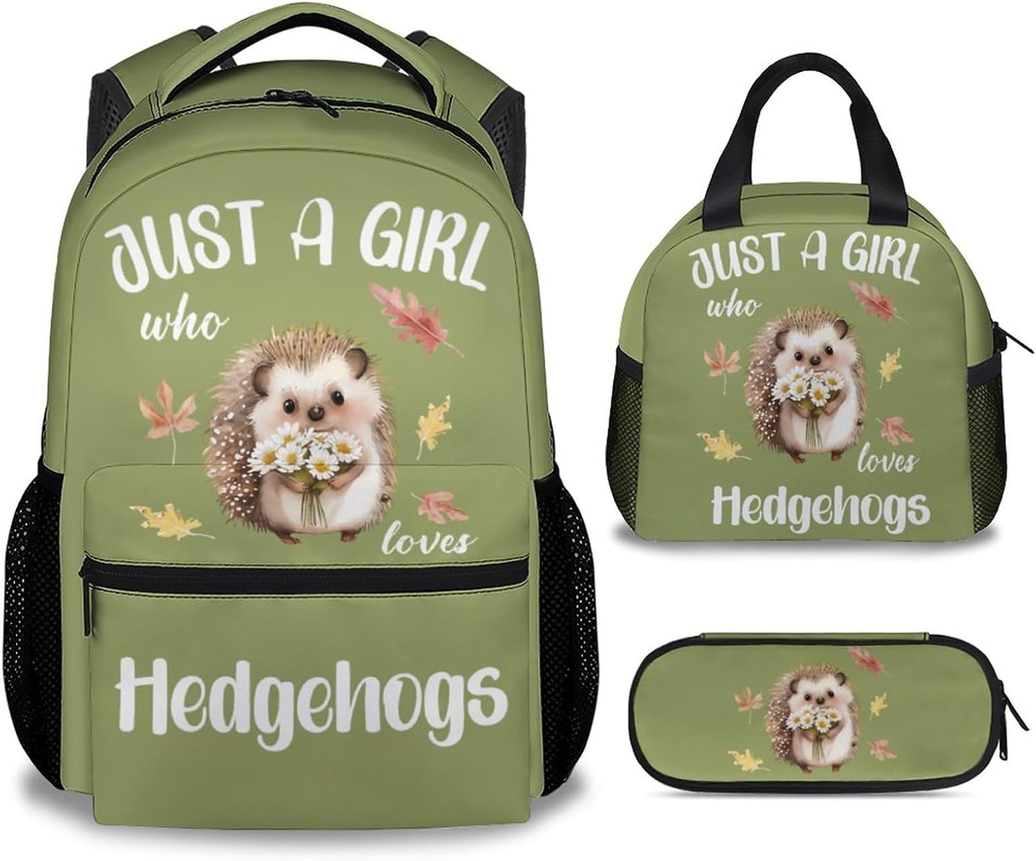 Hedgehog Backpack for Girls Boys, 16 Inch Hedgehog Theme Bookbag with Adjustable Straps, Durable, Lightweight, School Bag with Large Capacity