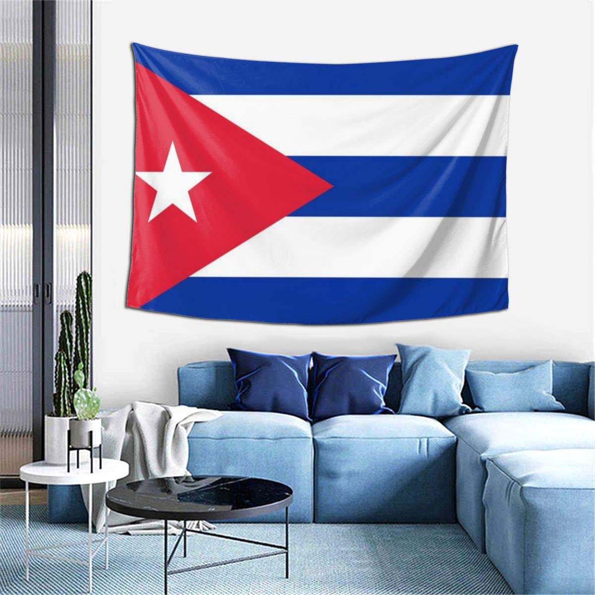 Wall Decoration Tapestry - Cuban Flag Hippie Art Tapestry Wall Hanging - Extra Large Tablecloths 60 X 40 Inch for Bedroom Living Room Dorm Room Home Decor