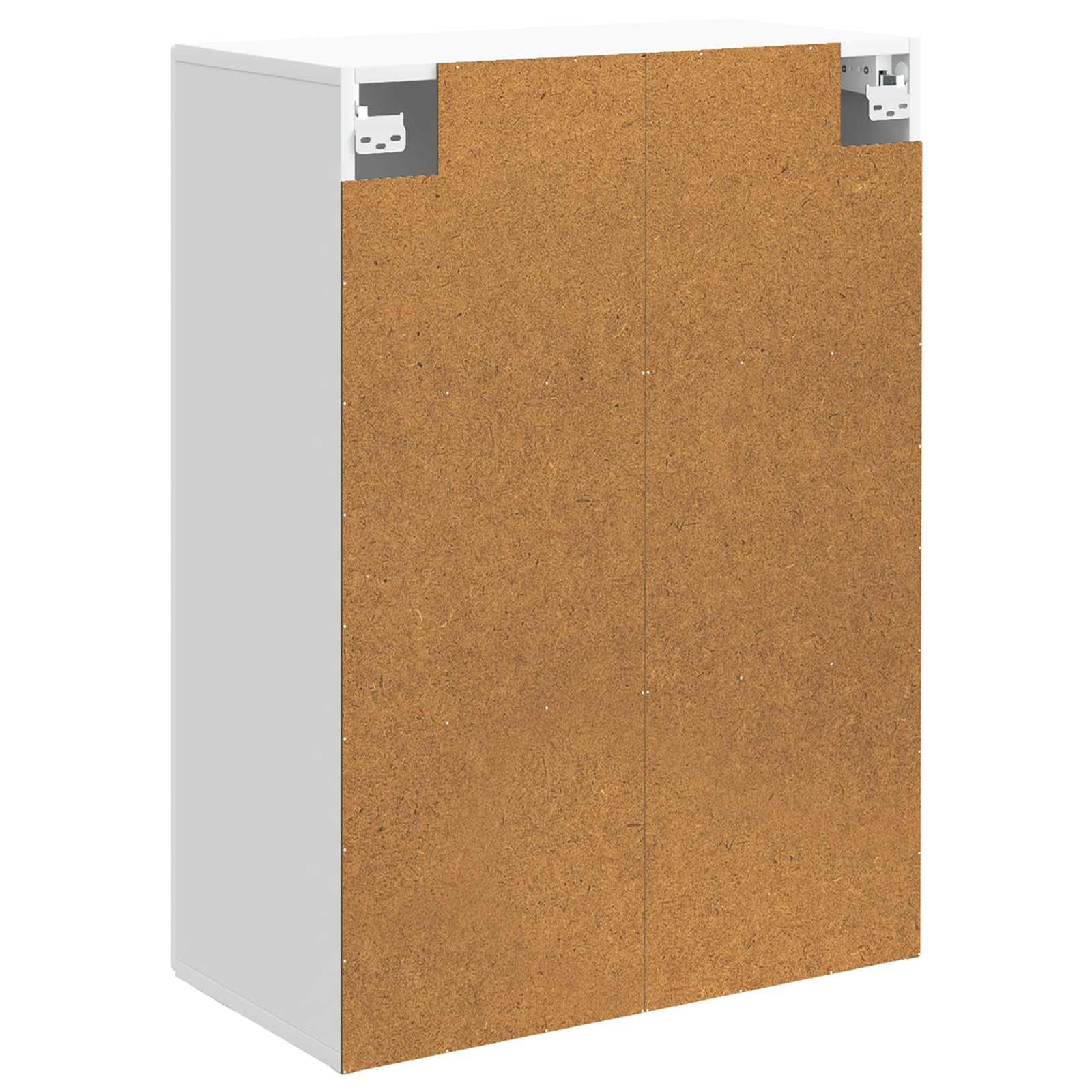 Armario de pared blanco de 66 x 34,5 x 90 cm con 2 puertas y 2 estantes para salón, pasillo u oficina, solución de almacenamiento que ahorra espacio con bisagras robustas y con cerradura
