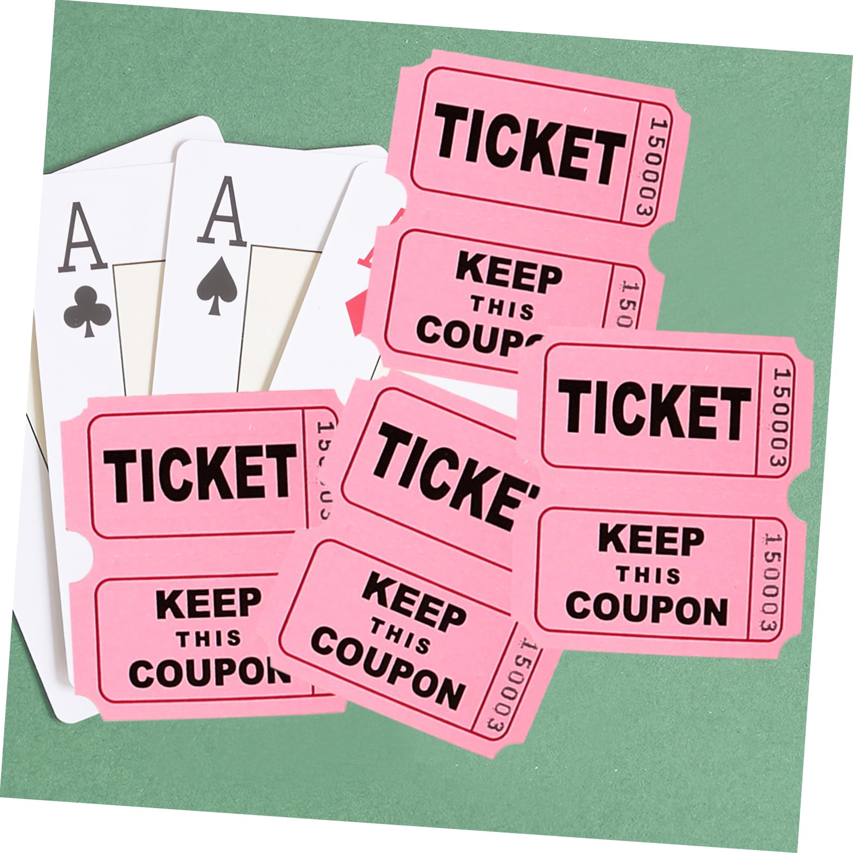 TOPBATHY 4 Rollos boletos para la rifa de boletos entradas para la fiesta boletos de papel Entradas para eventos Boletos de puerta entradas para fiesta tickets for events rosa