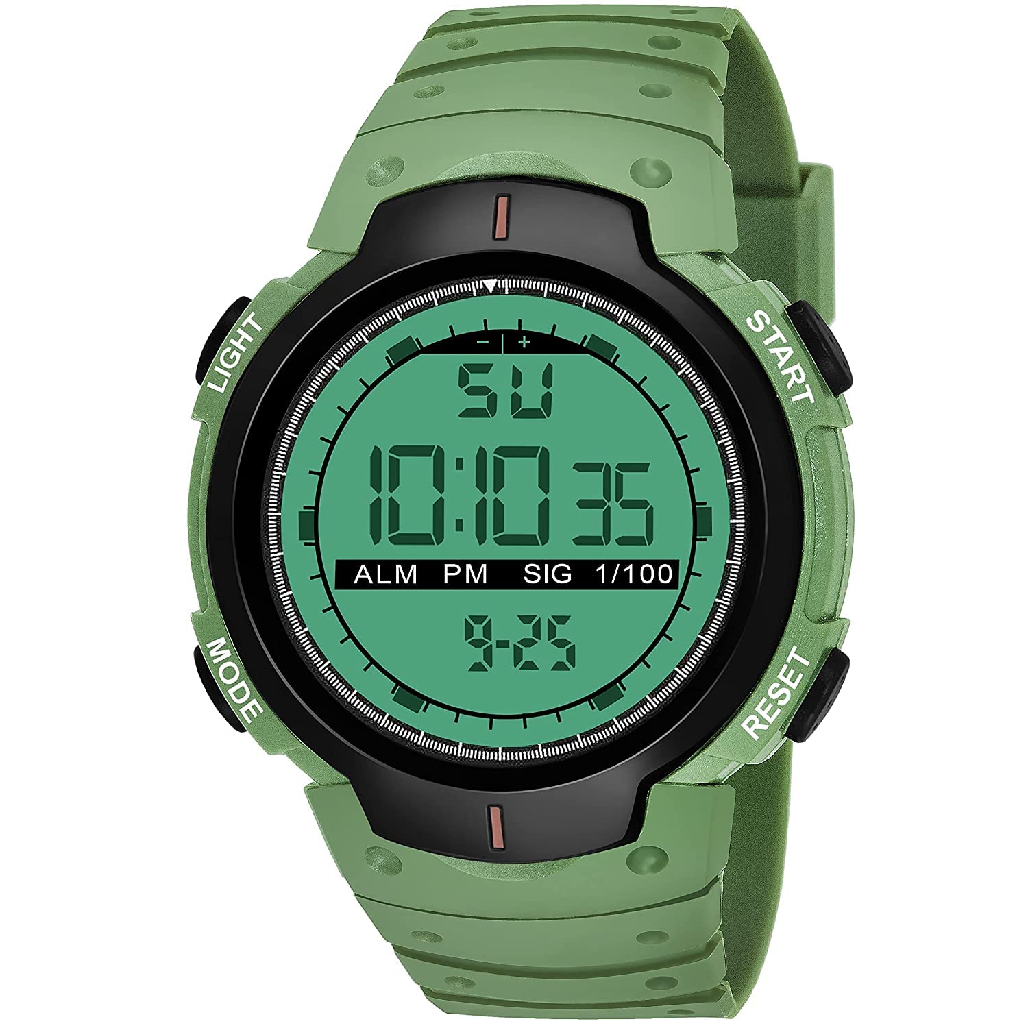 XTIME Digital Sports Watch Black Dial & Green PU Strap for Mens and Boys (B0BDGFJPFC) Amazon Price History, Amazon Price Tracker