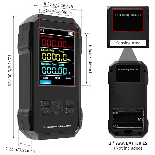 Medidor EMF portátil para radiación electromagnética miniatura 3