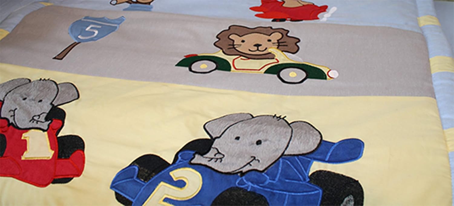 BabyFad Animal Zoom 9 Piece Baby Crib Bedding Set : Baby