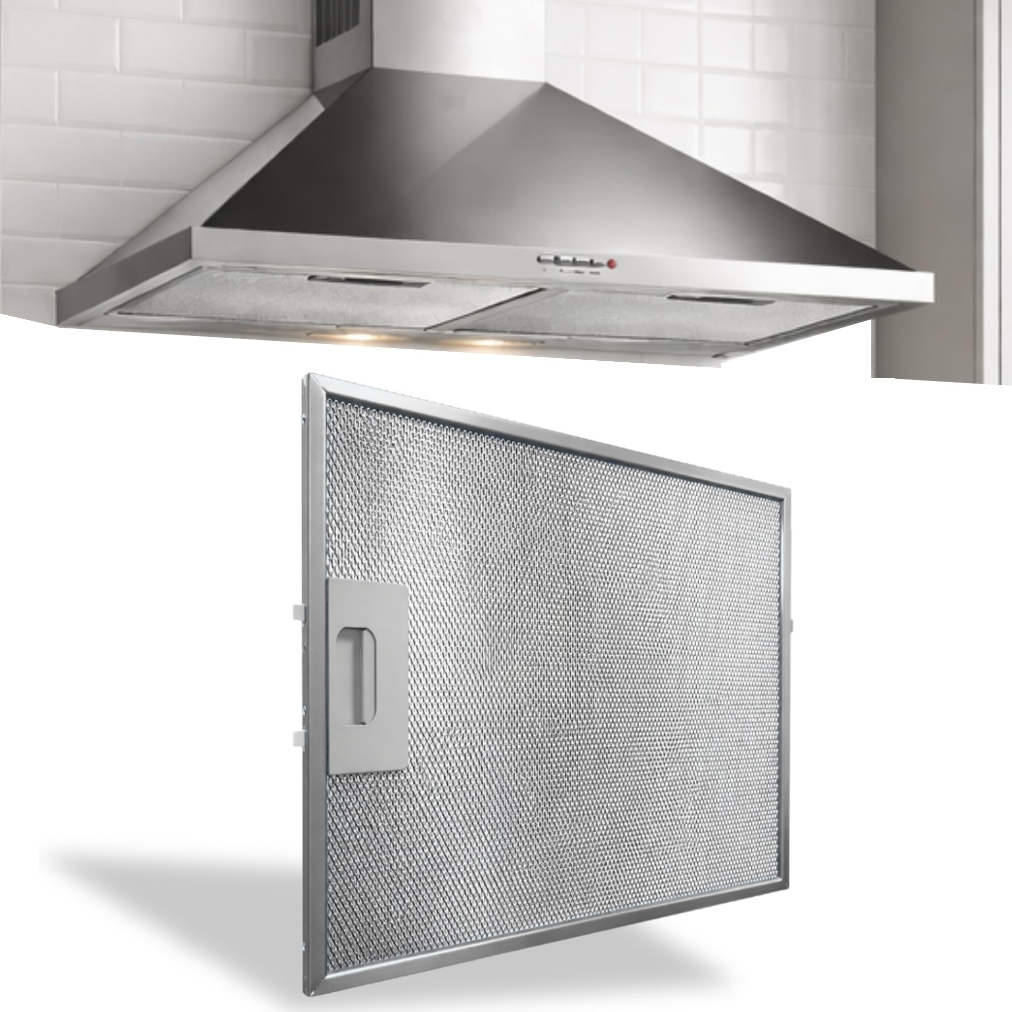 Filtro Campana Extractora compatible con Teka DBB60, Repuesto campana Teka, código original 81460133, Medidas 27.5 cm x 34.4 cm, Contiene 1 unidad de filtro