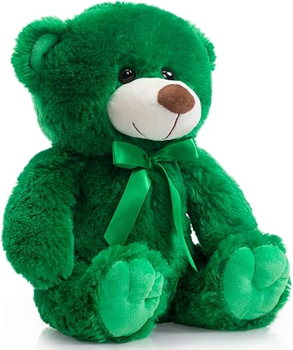 Miniatura 8 de WENMOTDY Oso de peluche súper color para niños novia familia azul 14 pulgadas