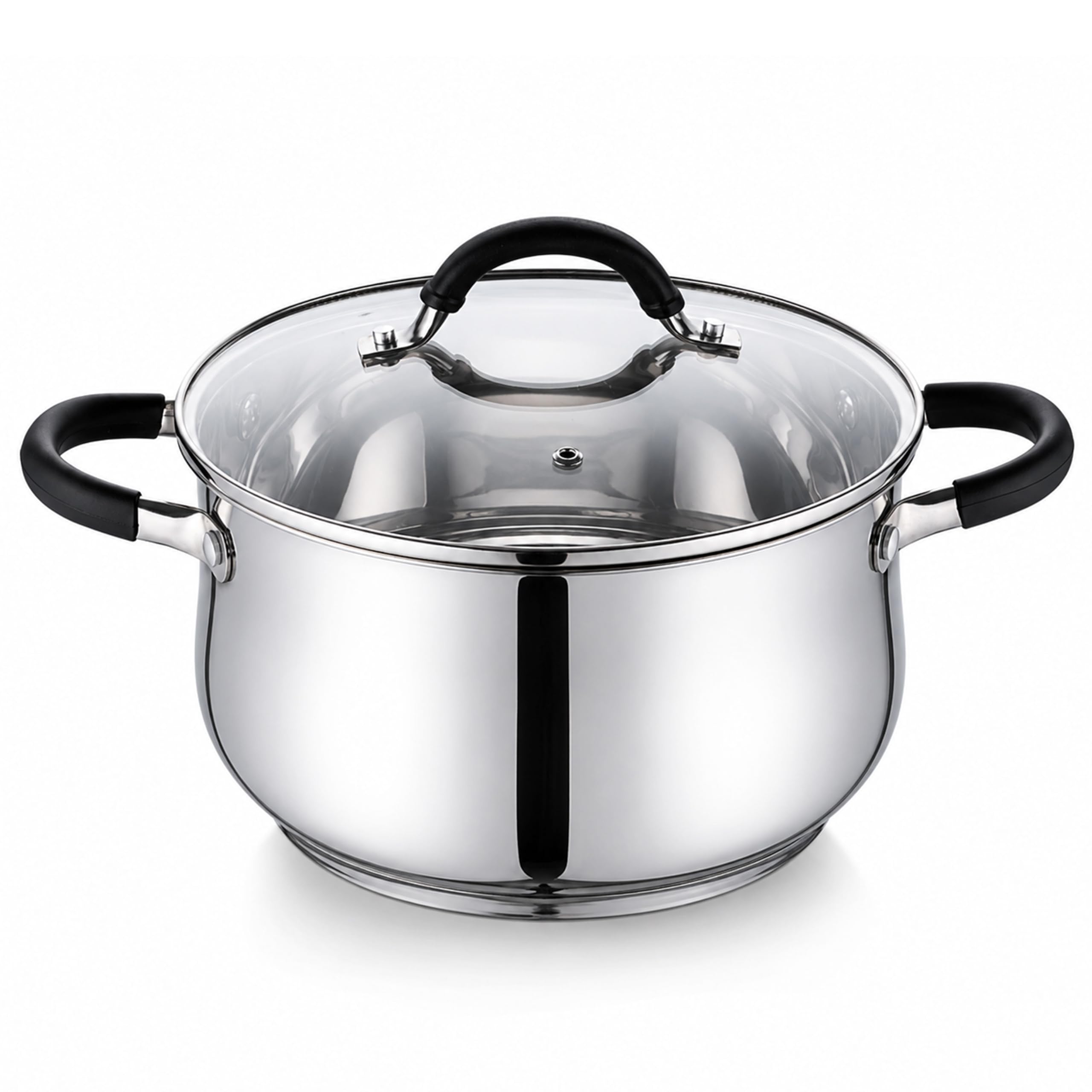 HaWare Stock Pot, 5.7L Stainless Steel Stockpot with Visible Lid