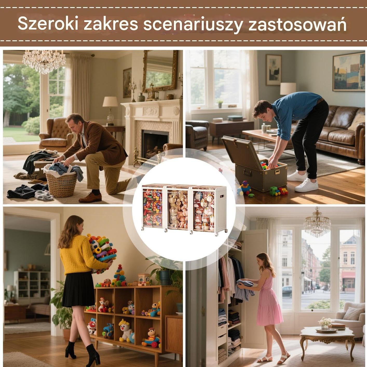 Organizery Do Garderoby Oraz Przechowywanie - Pojemna Szafa Przechowywanie Organizer | Sypialnia Garderoba Pralnia Biuro Garaz Dzieciecy