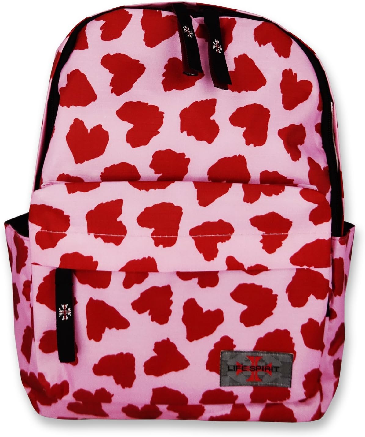 Backpack for Kids Made with Canvas Material in Red Heart Print