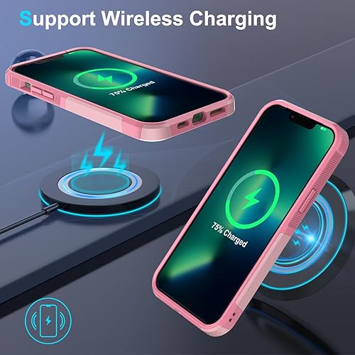 Miniatura 6 de CASE TOWN Funda de teléfono para iPhone 13 Pro, lindo diseño de sirena de doble capa, resistente, a prueba de golpes, funda protectora de silicona